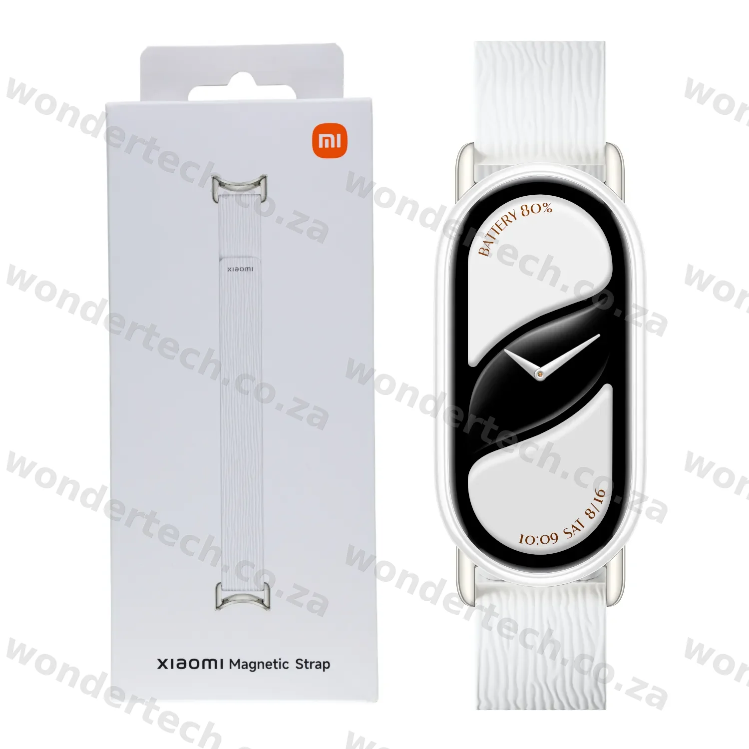 Xiaomi Smart Band 10 Magnetic Kona Leather Strap - Glacier White