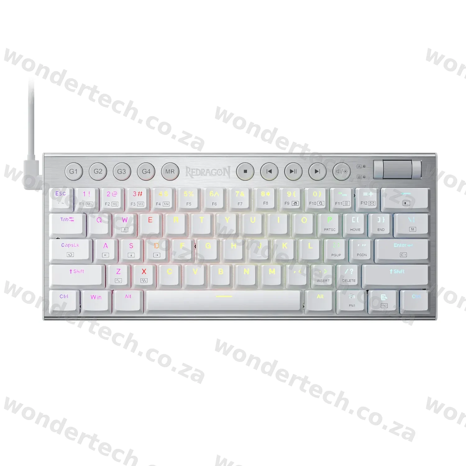Redragon K632 HORUS Mini 60% RGB Wired Gaming Keyboard – White