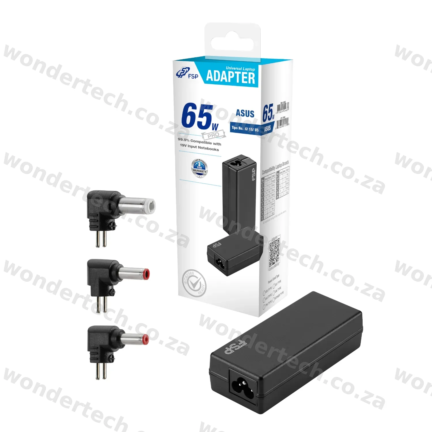 FSP PRO 65W Universal Laptop Adapter – Asus