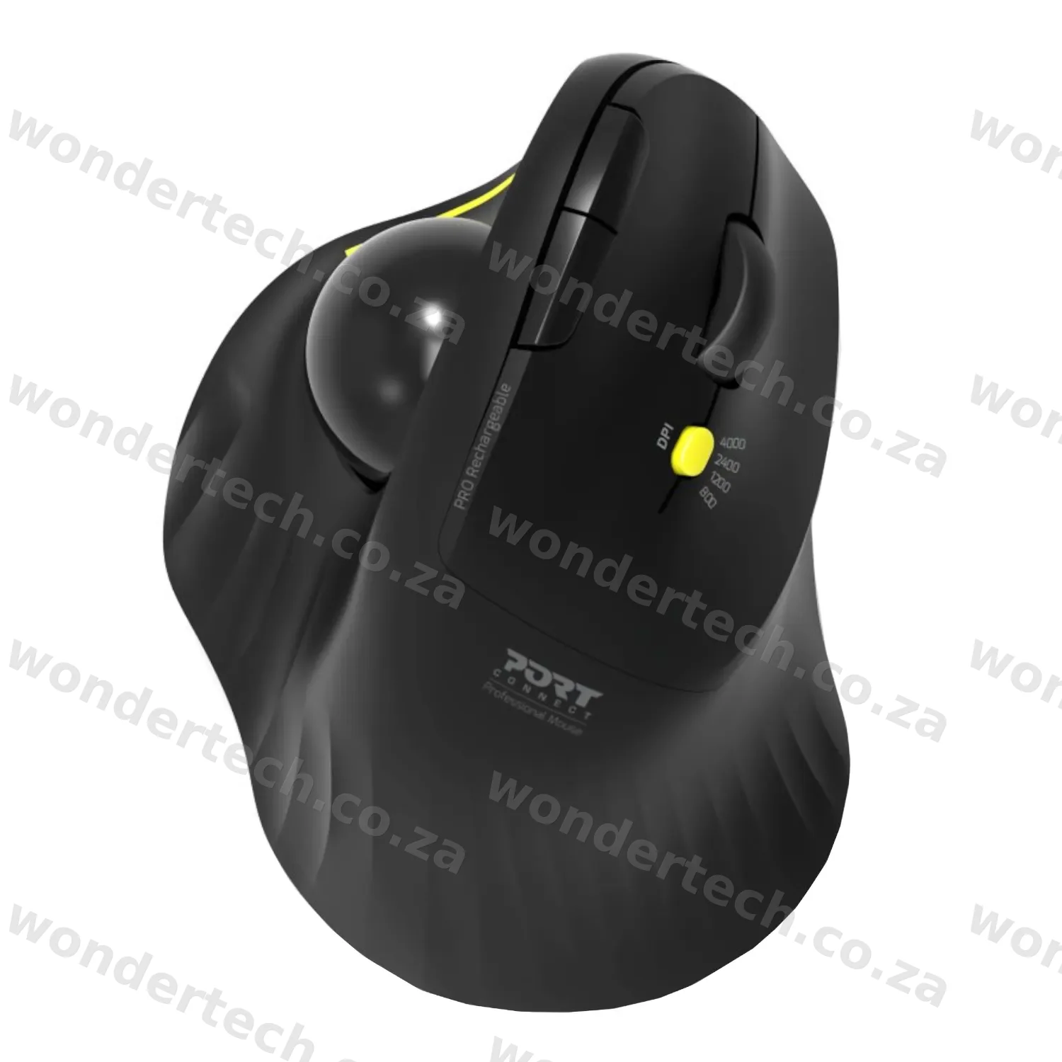 Port Connect Bluetooth + Wireless Rechargeable Ergonomic Trackball Mouse