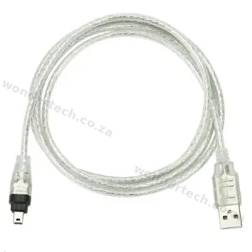 USB A TO FIREWIRE 4 PIN MALE CABLE
