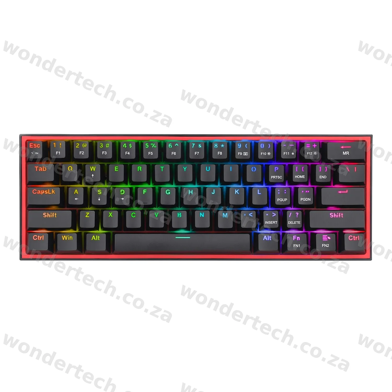 Redragon K616 FIZZ Pro 61-Key RGB Mechanical Gaming Keyboard – Black (60%, RGB, Wireless/Wired, Hot-Swappable)