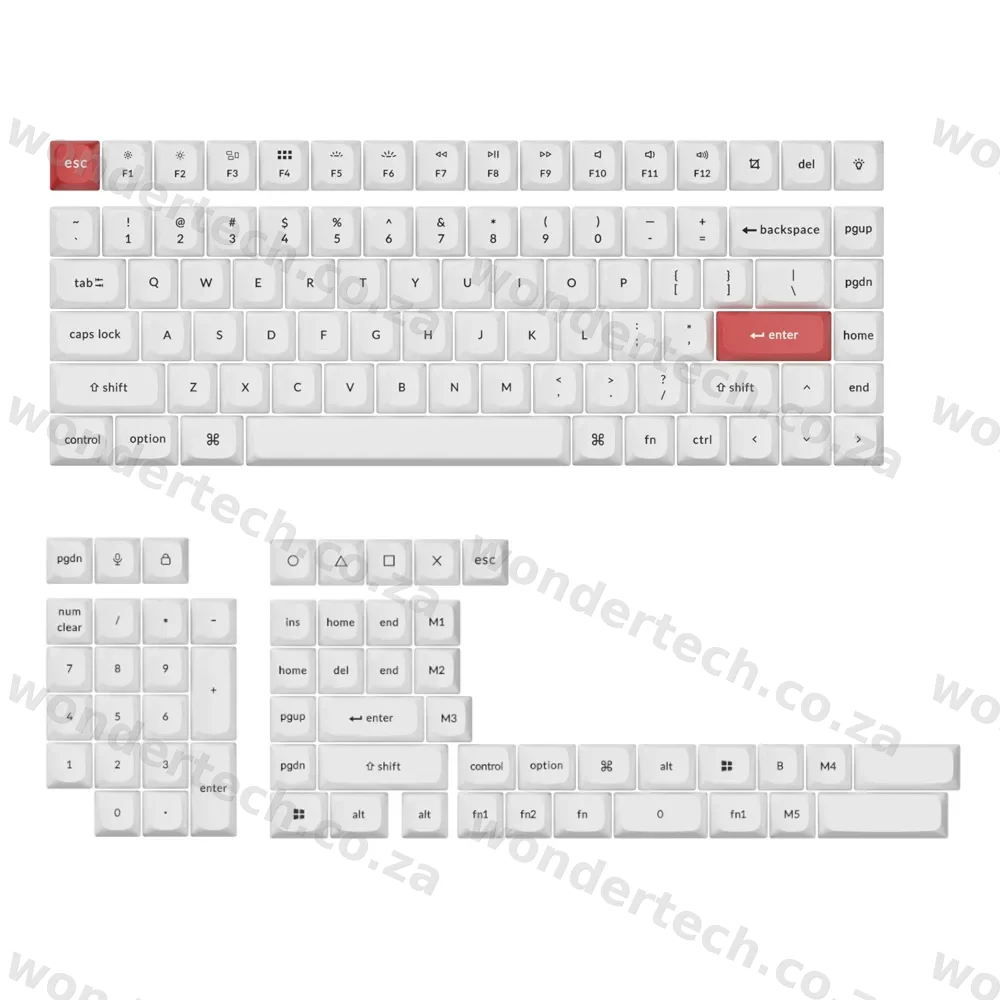 Keychron Double Shot PBT OSA Full Keycap Set - Black/White