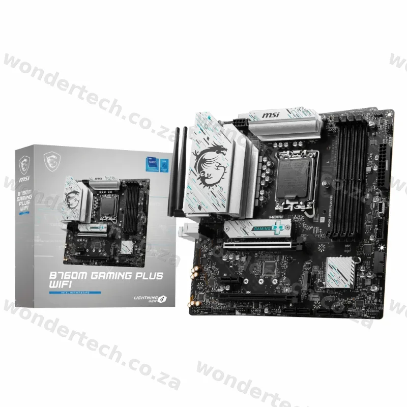 MSI B760M GAMING PLUS WIFI DDR5 Intel LGA1700 M-ATX Gaming Motherboard
