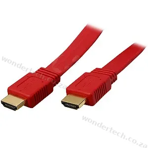 HDMI M-M 25M(VER 1.4) RED FLAT
