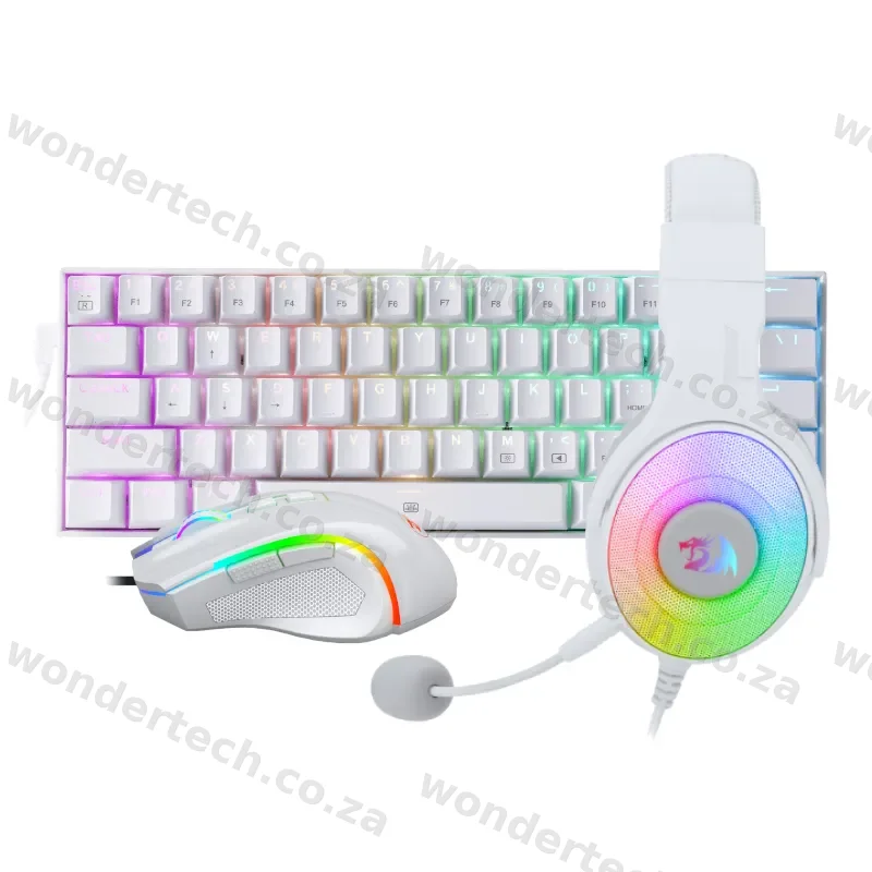 REDRAGON 3IN1 MS|HS|KB WIRED COMBO - WHITE
