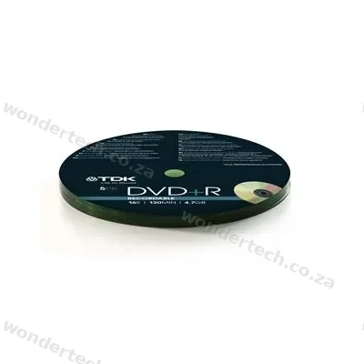TDK DVD+R 5PCK RECORDABLE 16X 120MIN 4.7