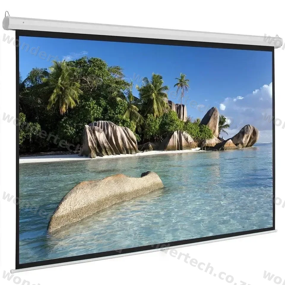 PROJECTOR SCREEN WITH REMOTE 96"