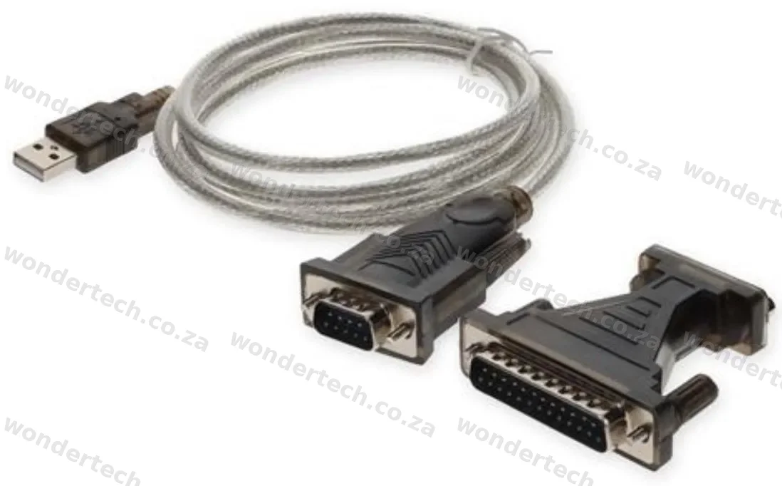 USB TO 9 PIN SERIAL CABLE 1.8M +25PIN