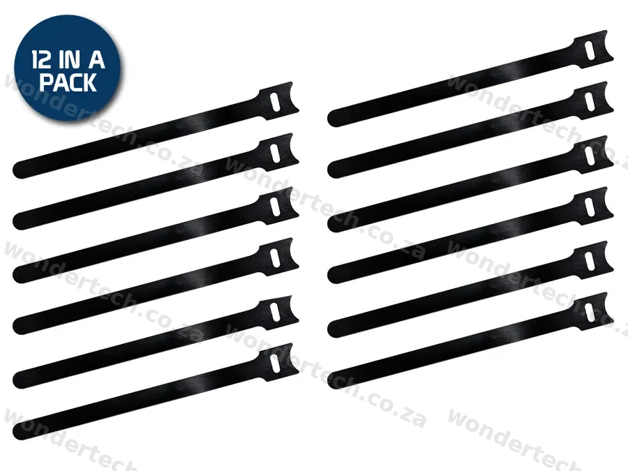 Linkbasic Reusable Cable Tie 200x12mm 12 Pack