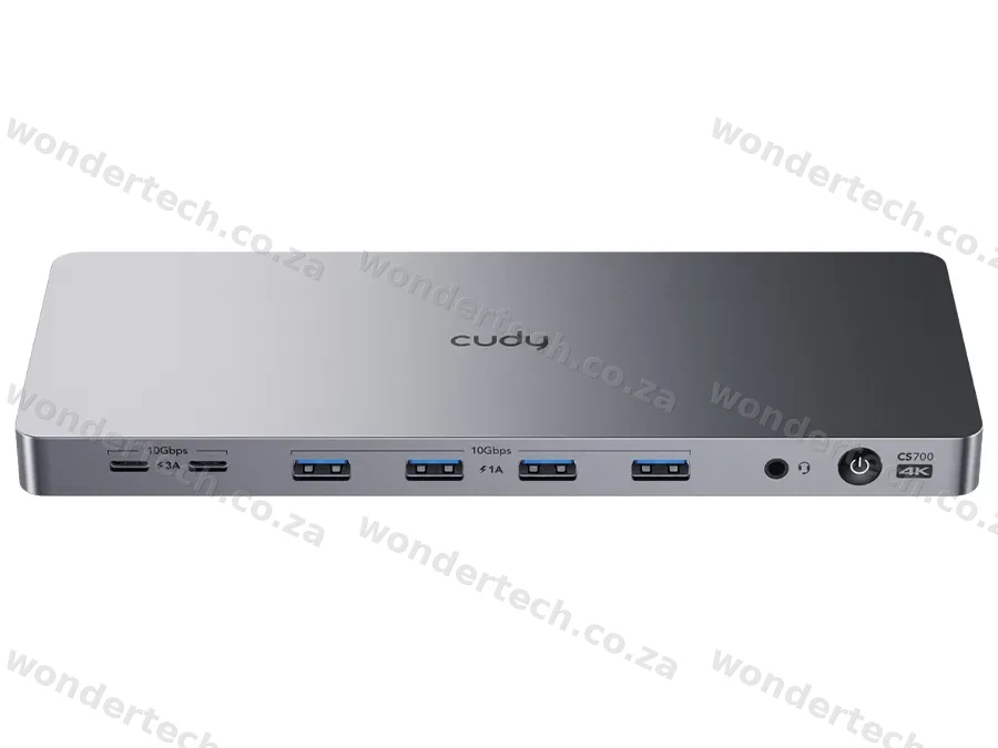 Cudy Dual 4K 10Gbps USB-A & USB-C Gigabit Ethernet Docking Station