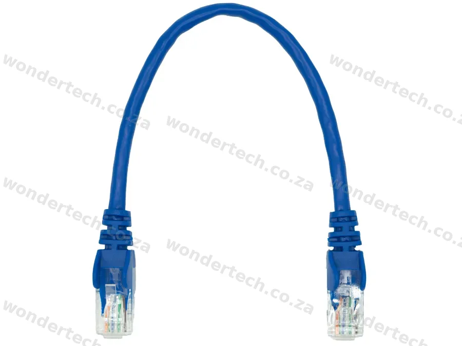 Linkbasic 22cm UTP Cat5e Flylead Blue
