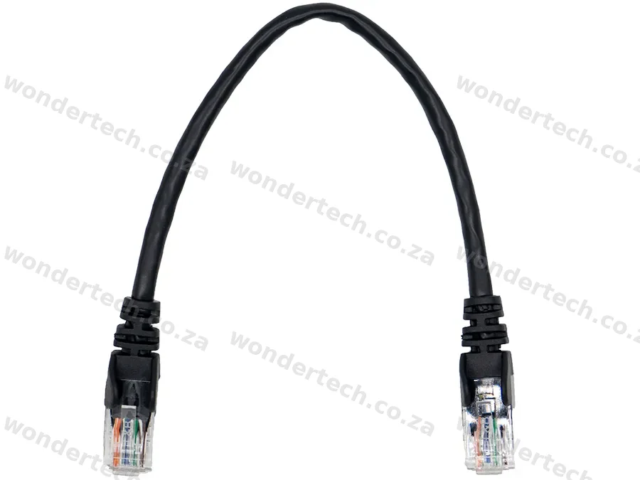 Linkbasic 22cm UTP Cat5e Flylead Black
