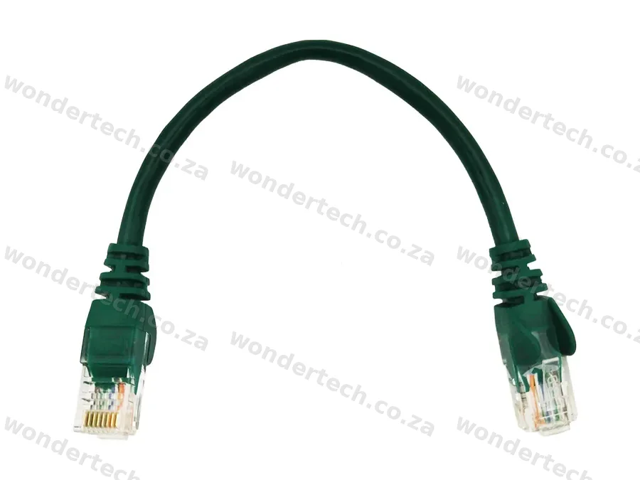 Linkbasic 22cm UTP Cat5e Flylead Green