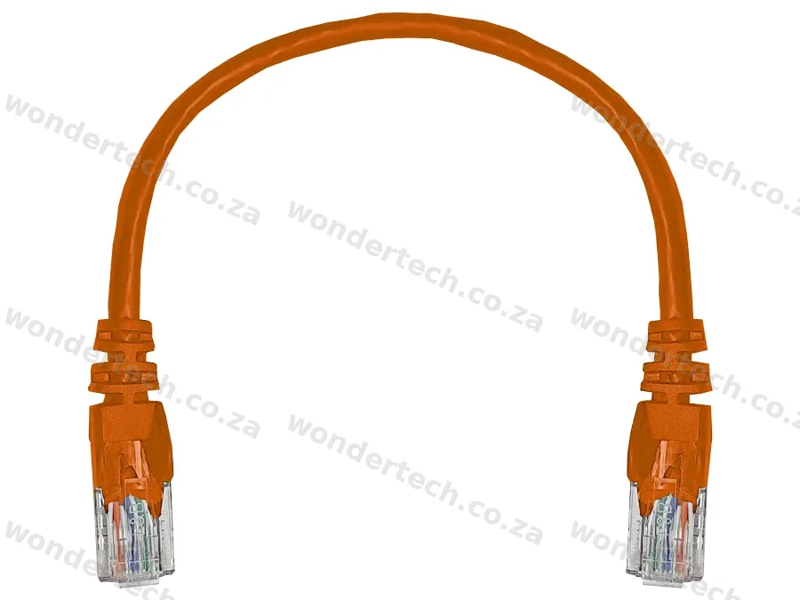 Linkbasic 22cm UTP Cat5e Flylead Orange