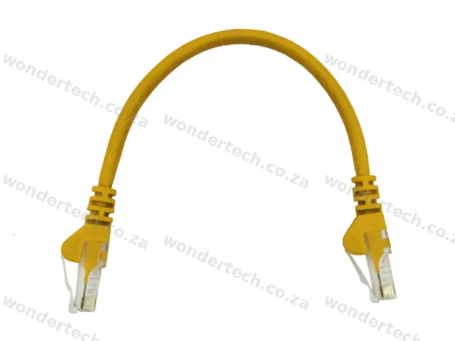 Linkbasic 22cm UTP Cat5e Flylead Yellow