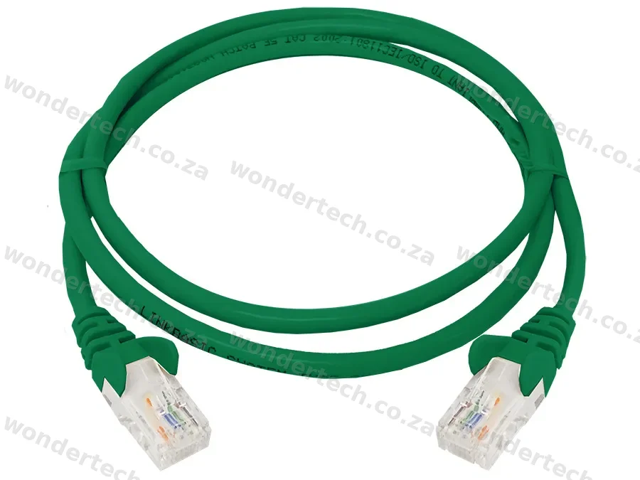 Linkbasic 1 Metre UTP Cat5e Flylead Green