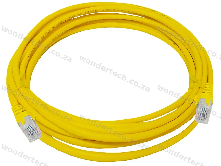 Linkbasic 5 Metre UTP Cat5e Flylead Yellow