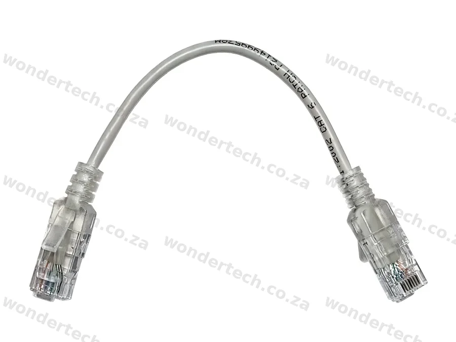 Linkbasic 22cm UTP Cat6 Nano Thin Patch Cable Grey