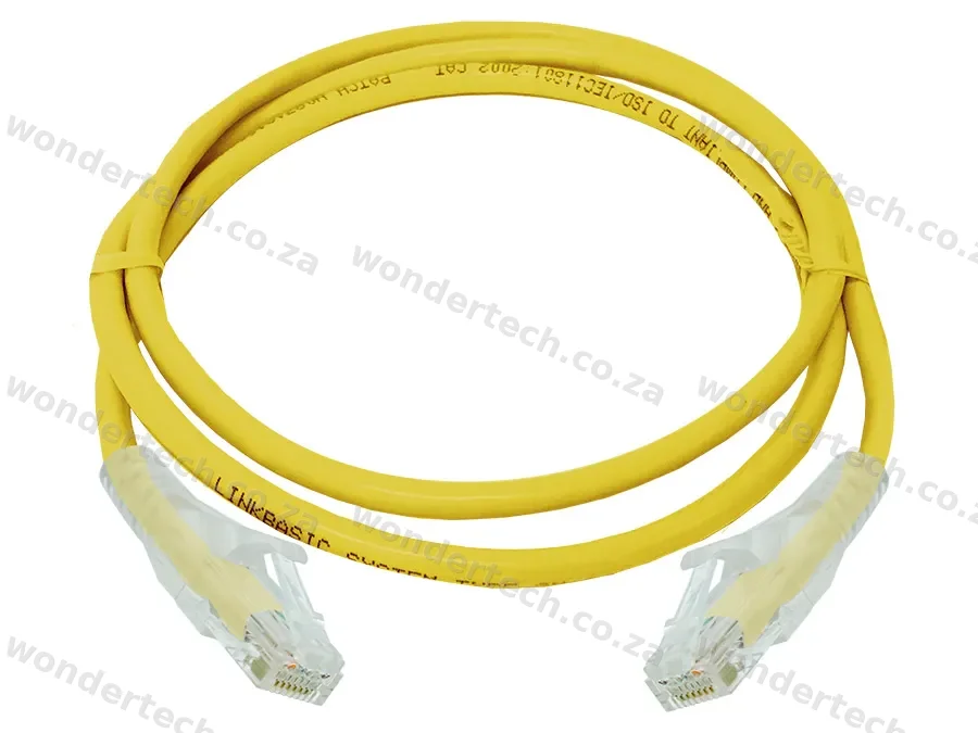 Linkbasic 1 Metre UTP Cat6 Flylead Yellow