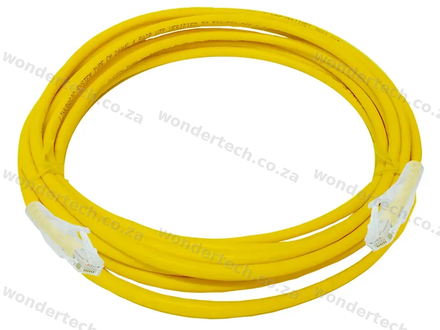 Linkbasic 5 Metre UTP Cat6 Flylead Yellow