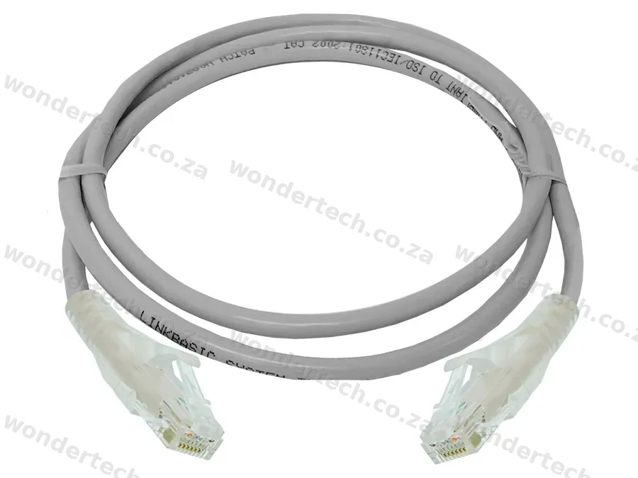 Linkbasic 1 Metre UTP Cat6a Flylead Grey