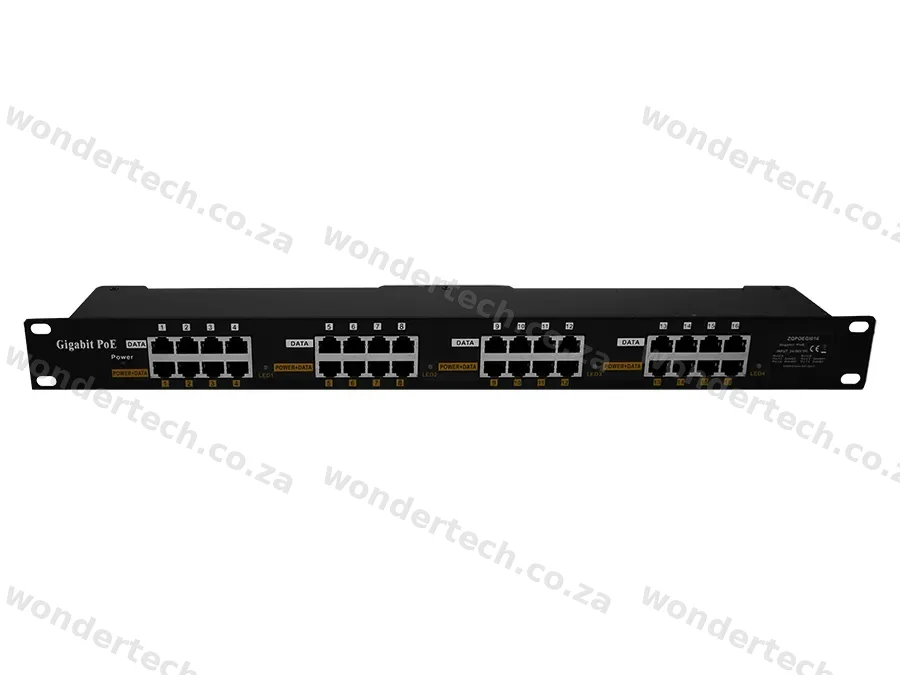 16 Port Gigabit Passive PoE Injector