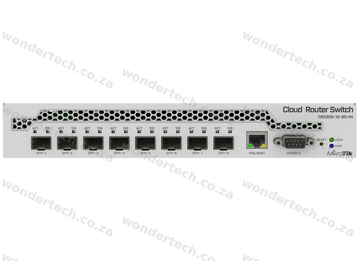MikroTik Cloud Router Switch 8 Port SFP+ with PoE Input