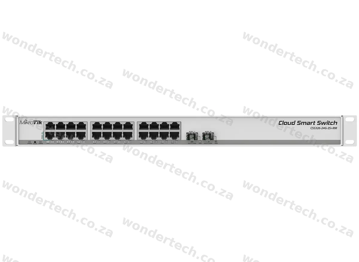 MikroTik SwOS Cloud Smart Switch 24 Port Gigabit 2SFP+