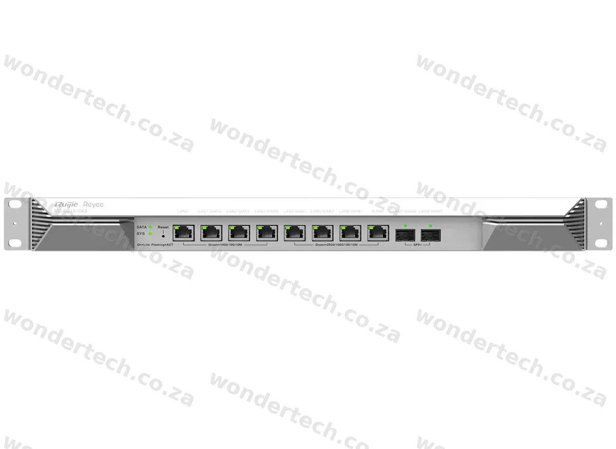 Reyee 8 Port Multi Gigabit 2SFP+ Multi-WAN 1500 User Cloud Router