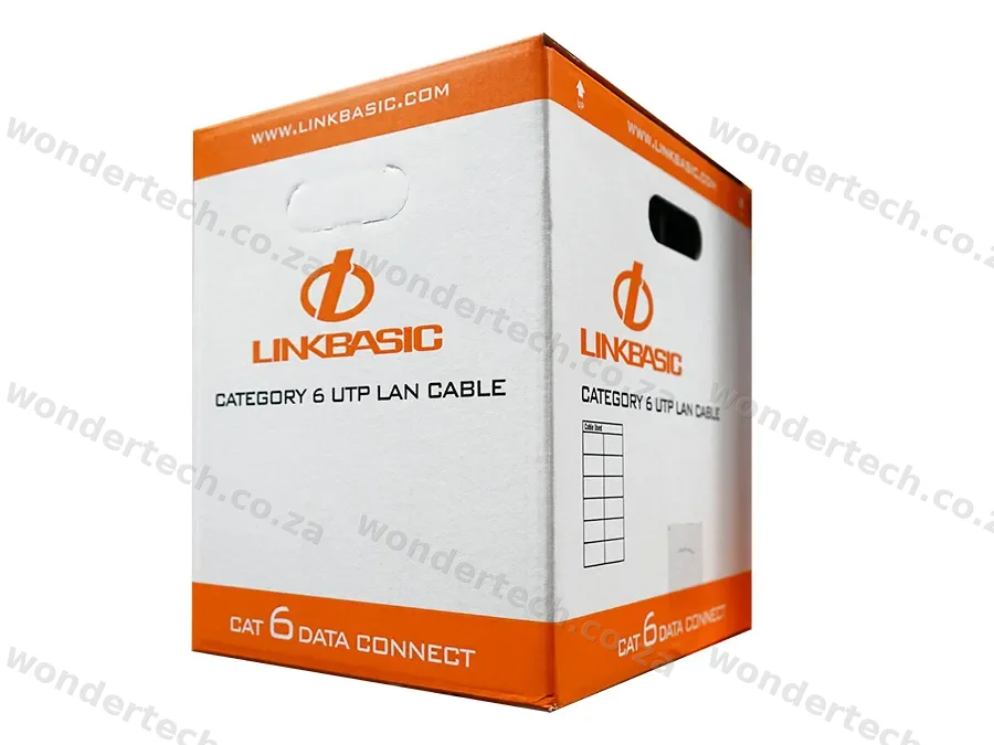 Linkbasic 305m Box Cat6 Solid Grey UTP Cable