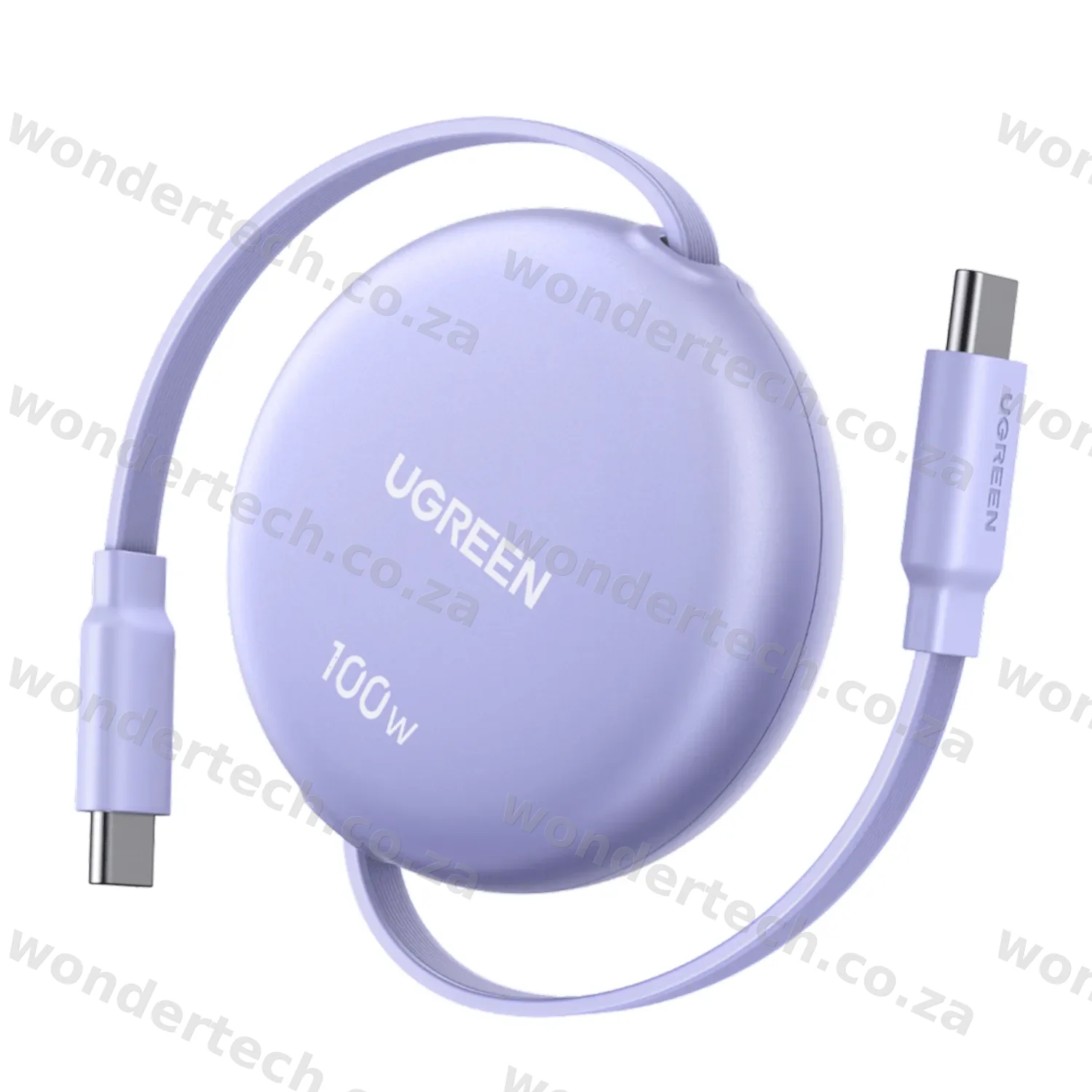 UGREEN 100W Fast Charging Retractable USB Type-C Cable 1M - Purple