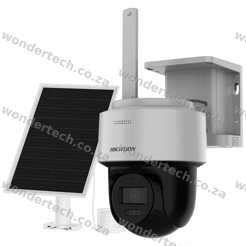 Hikvision 4MP 4G solar AOV PT Camera, microphone and speaker, 8W Solar Panel and 9000mAh battery **12month warranty on battery**