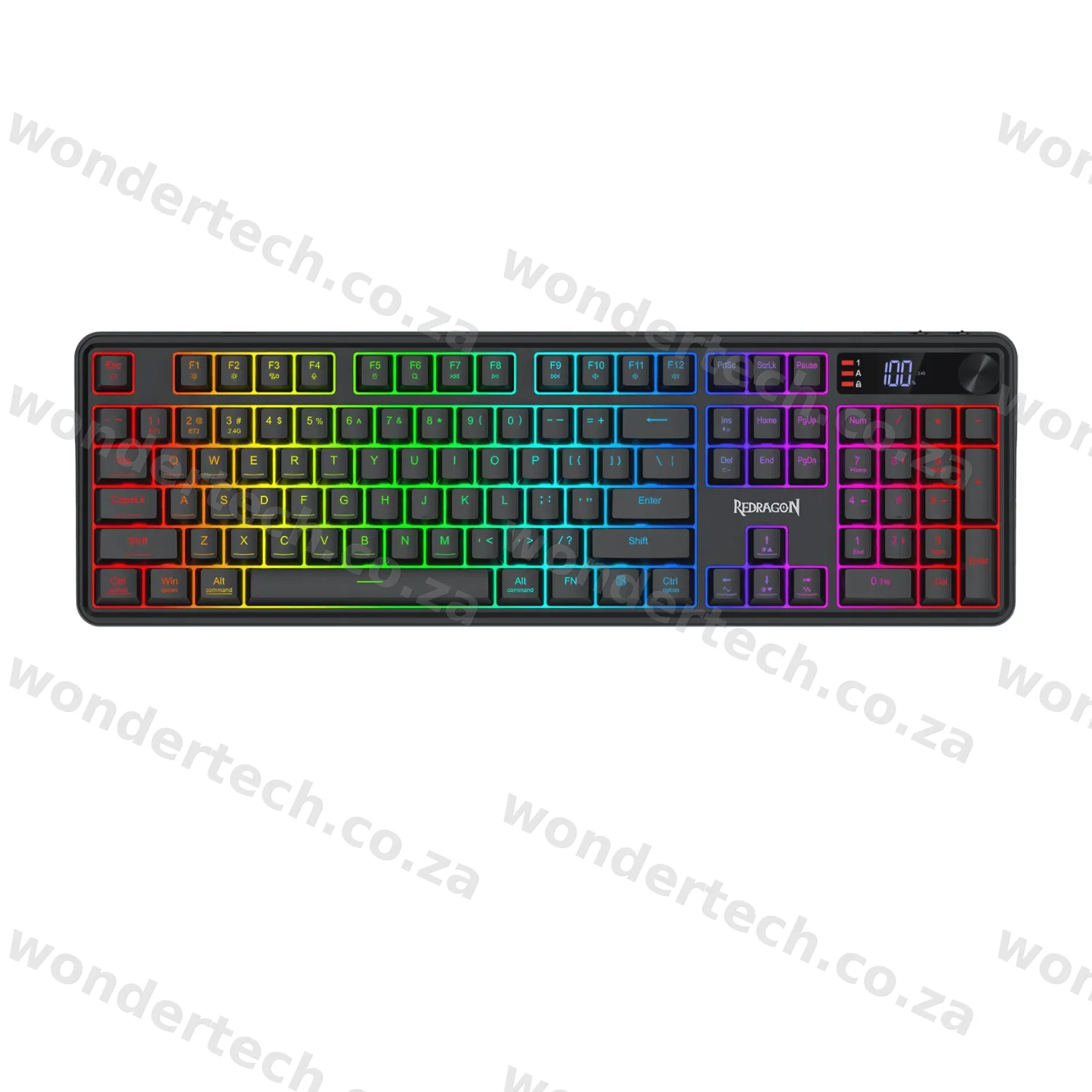 REDRAGON VOLCANO PRO Wireless Membrane Gaming Keyboard - Black