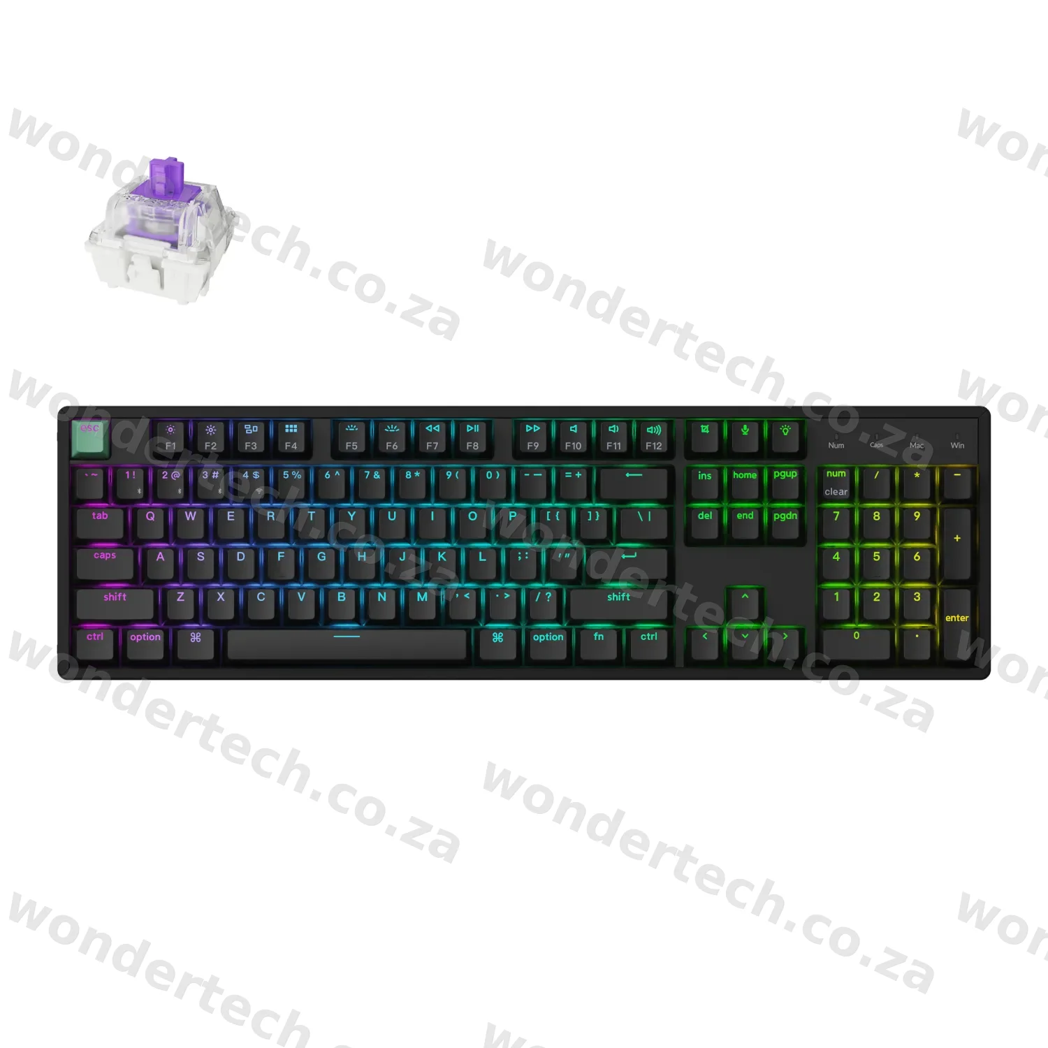 Keychron K10 HE 100% Hot-Swap Gateron Dbl-Rail Nebula Switch RGB Wireless Keyboard - Black