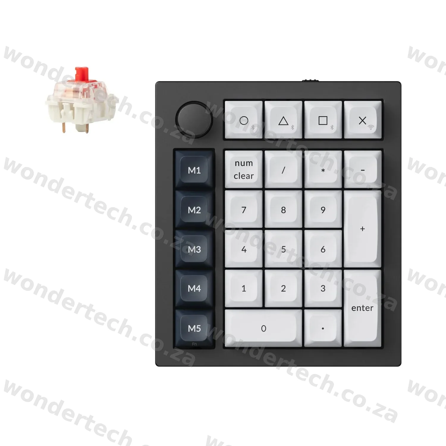 Keychron Q0 Max QMK Gateron Jupiter Red RGB Wireless Custom Number Pad Carbon Black