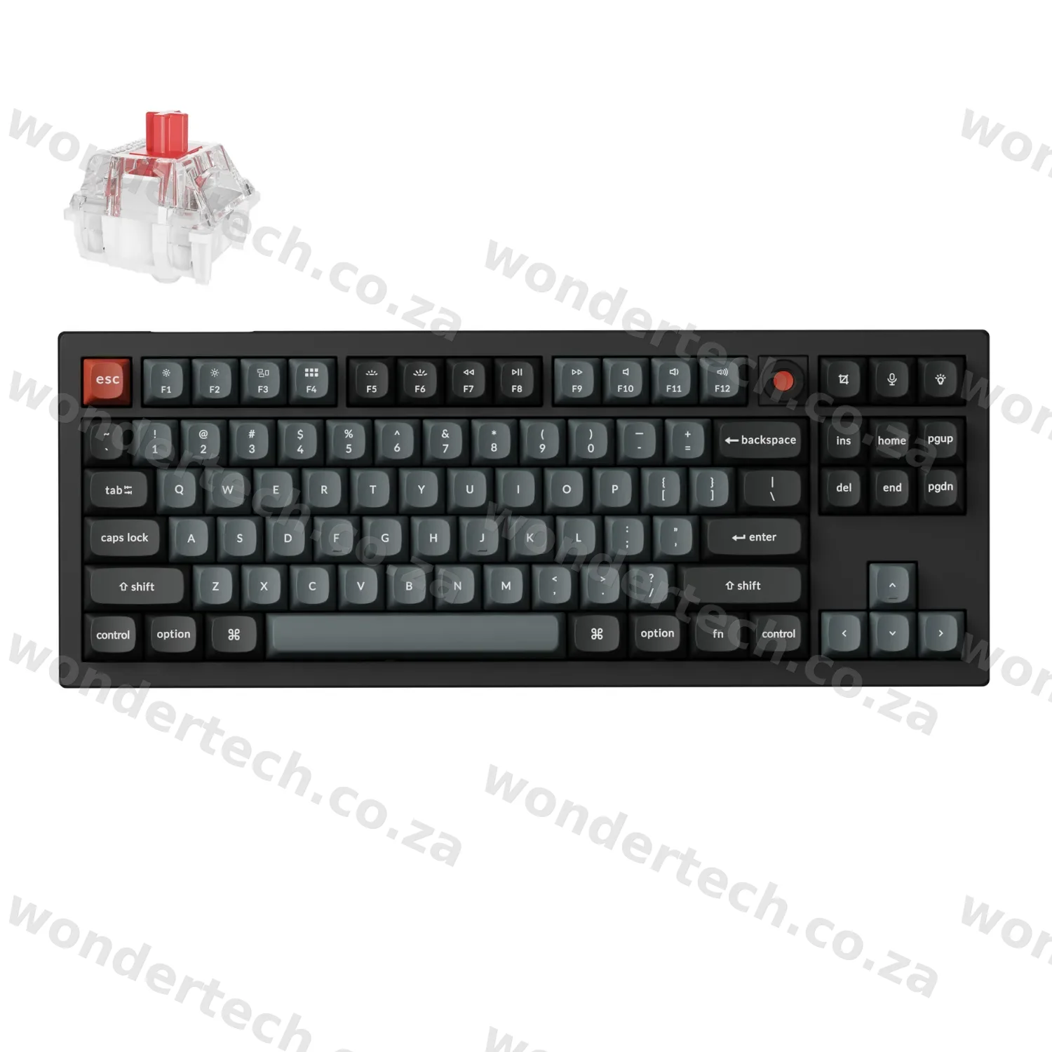 Keychron V3 Ultra 80% 8K Red Switch Hot-Swap RGB Wireless Keyboard - Black