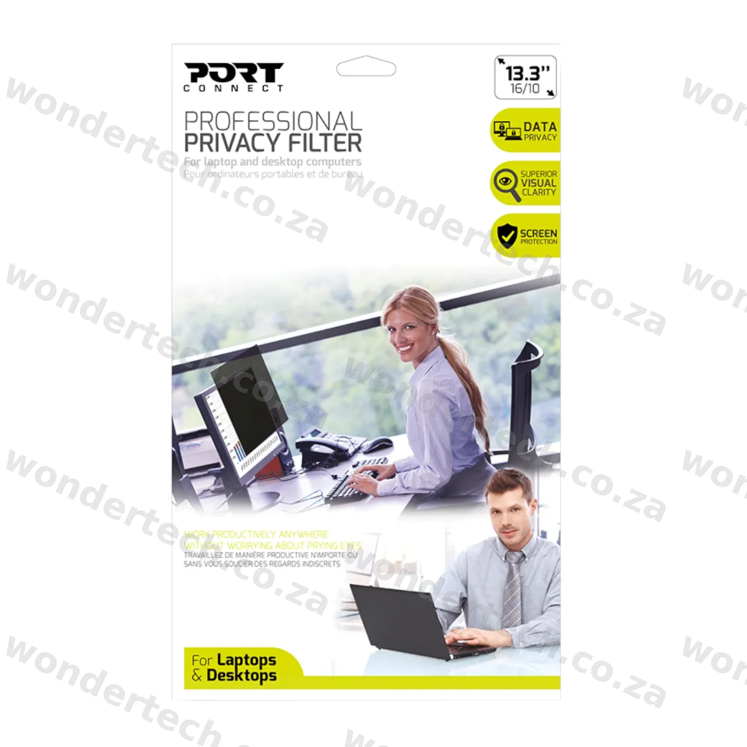 Port Designs 13.3" Touch Screen Privacy Filter