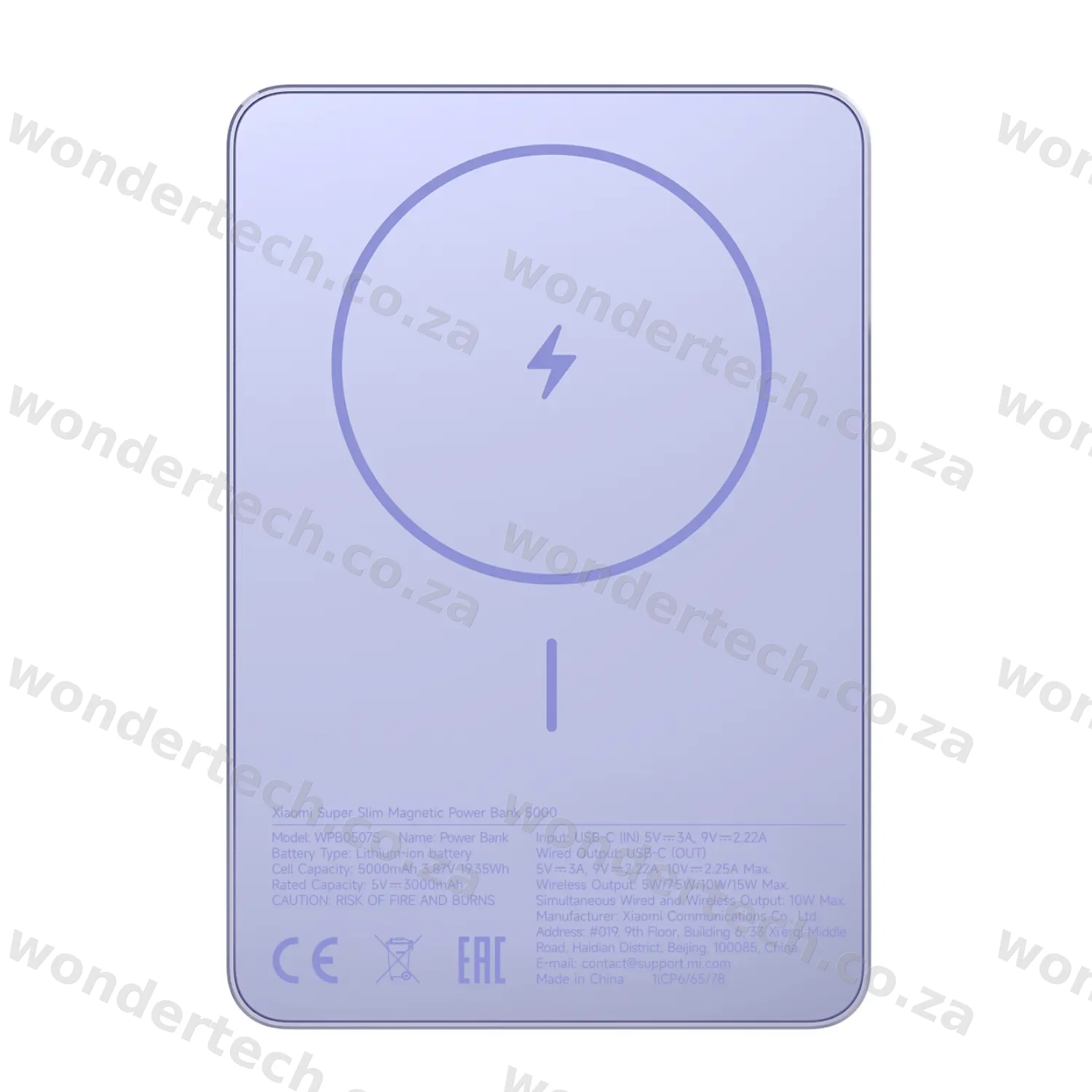 Xiaomi Super Slim Magnetic Power Bank 5000 – Purple