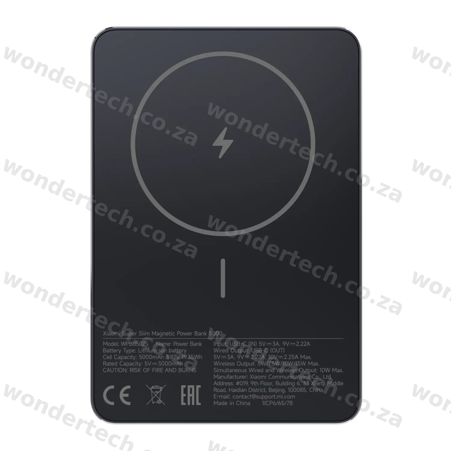 Xiaomi Super Slim Magnetic Power Bank 5000 - Black