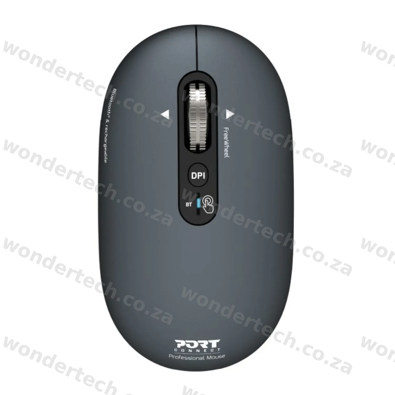 Port Connect PURE MAC Rechargeable Wireless and Bluetooth Mouse - Shadow
