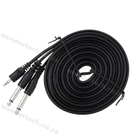 3.5MM MALE TO 2 X 6.5MM MALE 1.5M
