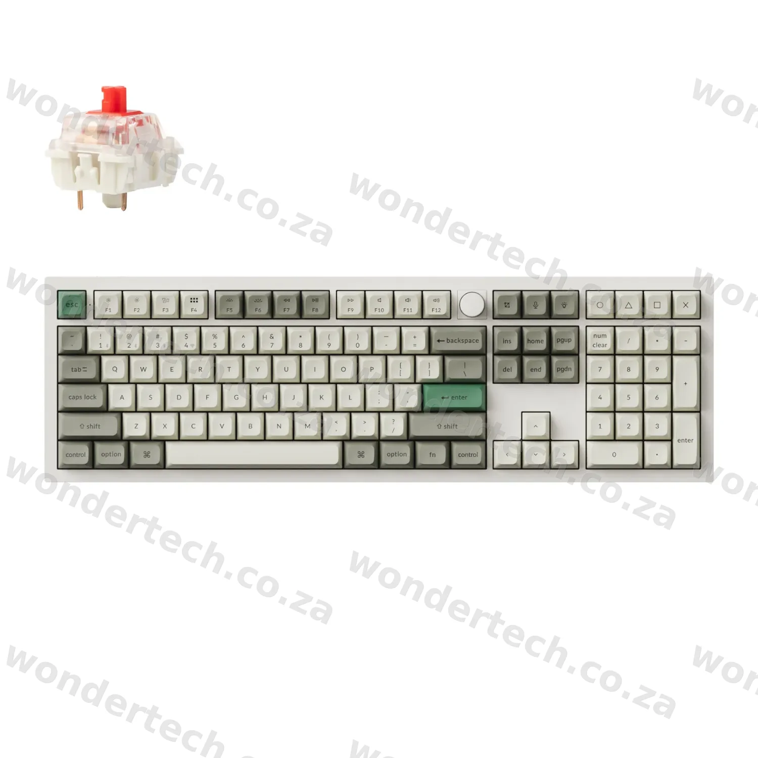 Keychron Q6 Max QMK/VIA Wireless Custom Mechanical Keyboard KSA Gateron Red Jupiter Switches - Shell White