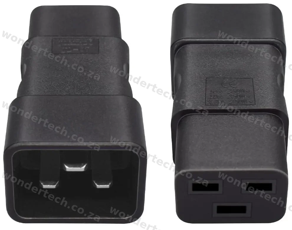 C19 TO IEC C20 PLUG ADAPTER